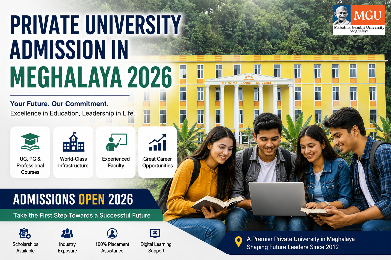 Private University Admission in Meghalaya 2026 | Apply at MGU
