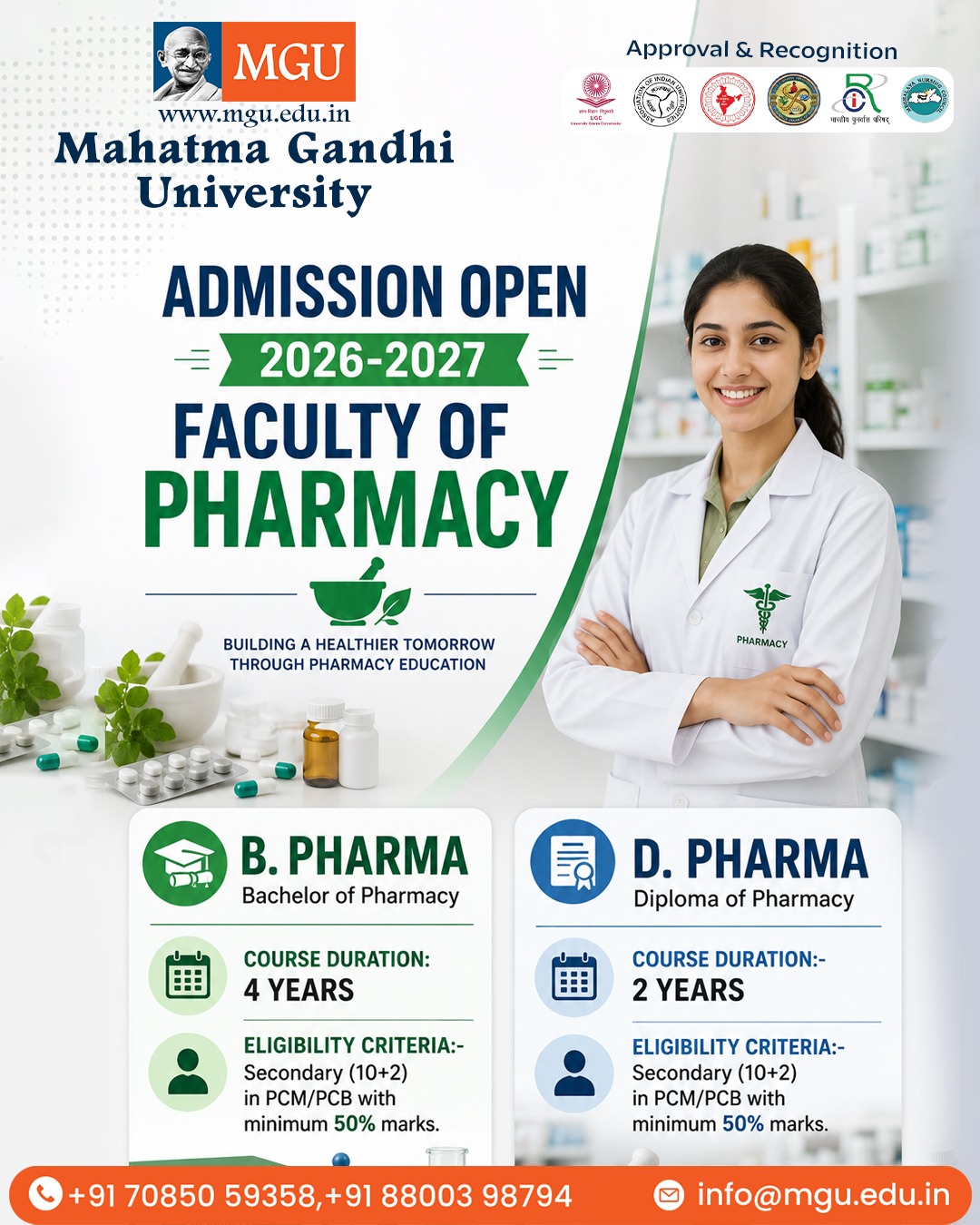 Best Pharmacy Courses After 12th in India | D.Pharm & B.Pharm Admission 2026