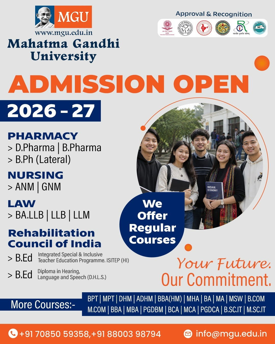 MGU Meghalaya Admission 2026 complete admission guide for undergraduate and postgraduate courses